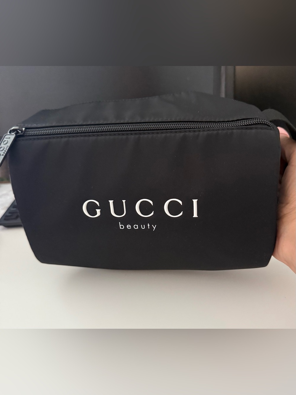 Gucci Black Beauty Cosmetic Pouch for men